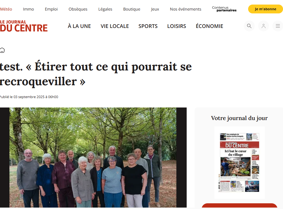 extrait du site internet du Journal du Centre pour l'article fait d'Hexagramme58