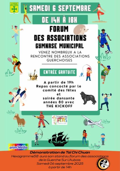 affiches des forums des associations 2025 avec démonstrations de Taï-Chi Chuan