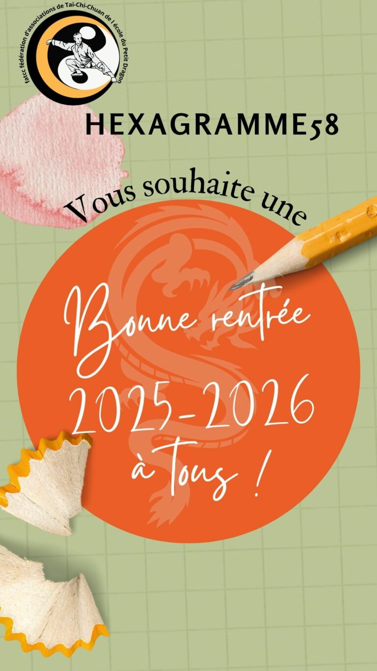 affiches des cours de Tai-Chi Chuan Chi Kong pour la rentrée 2025-2026
